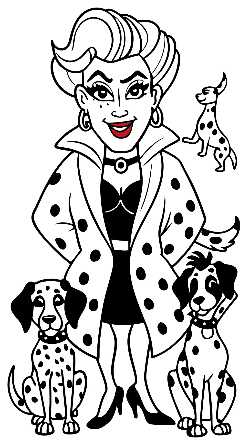 Páginas para colorear de Cruella